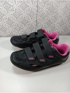Tommaso Womens Pista 100 Cycling Shoes Black Adjustable Hook & Loop  EUR 39M US8